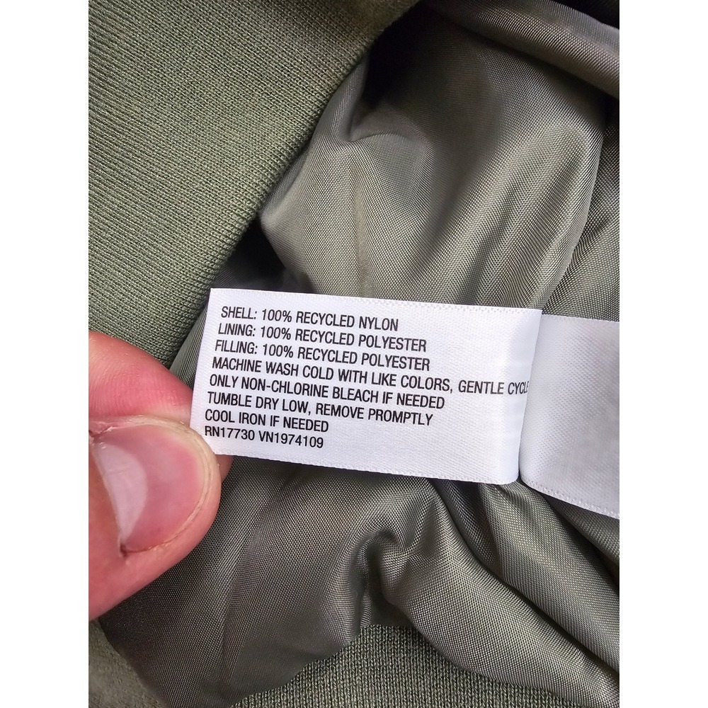 Universal Thread Womens Bomber Jacket Olive Nylon Blend Casual Size Medium - Picture 5 of 7